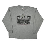 2002 Ohio State Buckeyes Nike Ncaa Long Sleeve T-Shirt - 2XL Grey Cotton