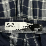 Oakley Checked Shorts - 36W 10L Blue Cotton