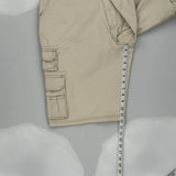Iron Cargo Shorts - 36″ Waist Beige Cotton