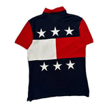 Tommy Hilfiger Graphic Polo Shirt - 2XL Navy Cotton