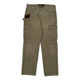 Wrangler Cargo Pants - 33W 32L Khaki Cotton