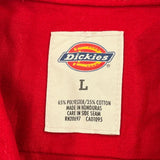 Dickies Short Sleeve Shirt - Large Red Polyester Blend
