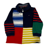Age 18 Months Tommy Hilfiger Striped Rugby Shirt - 3XS Multicoloured Cotton