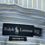Ralph Lauren Striped Shirt - Small Blue Cotton