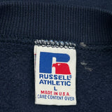 Made In USA Cleveland Indians Russell Athletic Mlb Sweatshirt - Large Navy Cotton