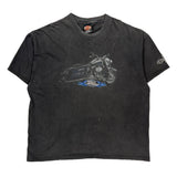Motorcycle Harley Davidson Graphic T-Shirt - 2XL Black Cotton