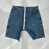 Wrangler Cargo Denim Shorts - 34W 10L Blue Cotton
