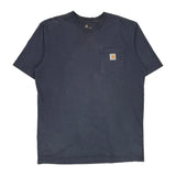 Carhartt T-Shirt - Large Navy Cotton