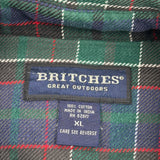 Britches Checked Flannel Shirt - XL Red Cotton