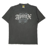 Skull Avirex Studded T-Shirt - 2XL Black Cotton