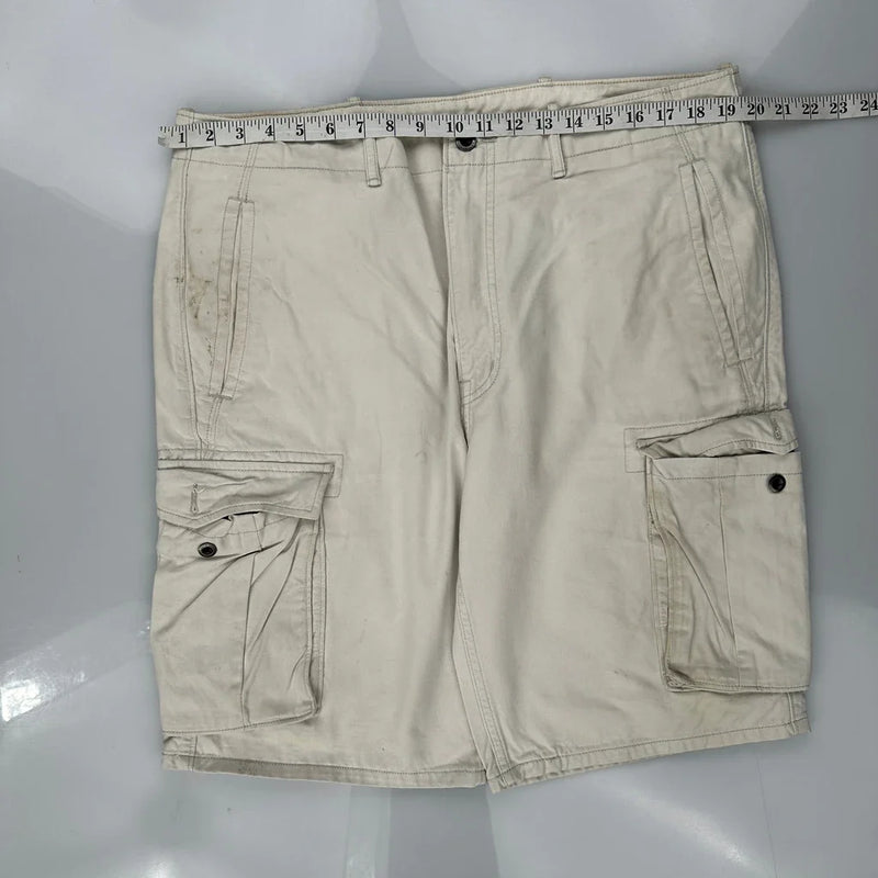 Gap Cargo Shorts - 38W 11L Beige Cotton