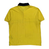 Tommy Hilfiger Striped Polo Shirt - Medium Yellow Cotton