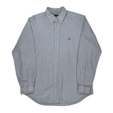 Ralph Lauren Striped Shirt - Large Blue Cotton