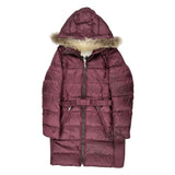 Age 14 Burberry Puffer - Large Burgundy Polyester