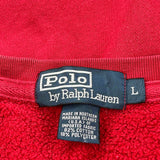Polo By Ralph Lauren Sweatshirt - Large Red Cotton Blend