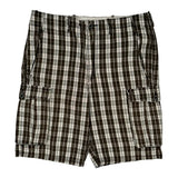 Levis Checked Cargo Shorts - 36W 10L Black & White Cotton