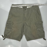 Lee Cargo Shorts - 34W 11L Grey Cotton