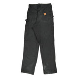 Carhartt Double Knee Carpenter Pants - 29W 32L Black Cotton