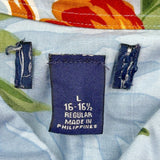 Unbranded Floral Hawaiian Shirt - Large Blue Cotton