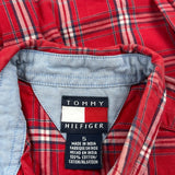 Age 5 Tommy Hilfiger Checked Flannel Shirt - Small Red Cotton