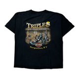 Raise The Bar Harley Davidson Graphic T-Shirt - Large Black Cotton