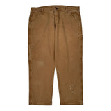 Wrangler Carpenter Pants - 38W 31L Brown Cotton
