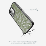 Clear Fern Dreams iPhone 17 Case With Noir Ridge (MagSafe included)
