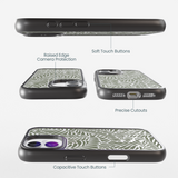 Clear Fern Dreams iPhone 17 Case With Noir Ridge (MagSafe included)