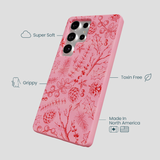 Bubblegum Pink Festive Forest Samsung Galaxy S25 Ultra Case