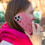 Bubblegum Pink Festive Forest iPhone 15 Pro Case