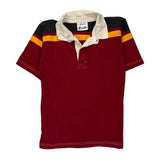 Halbro Striped Rugby Shirt - Small Black Cotton