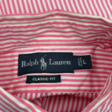 Ralph Lauren Striped Shirt - Large Red Cotton