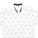 GUESS Mens Shirt White Geometric L
