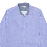 TED BAKER Mens Shirt Blue Striped Long Sleeve XL