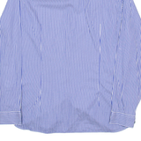 TED BAKER Mens Shirt Blue Striped Long Sleeve XL