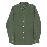 LYLE & SCOTT Slim Fit Mens Shirt Green Gingham Long Sleeve M