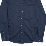 ARMANI EXCHANGE Mens Plain Shirt Blue Long Sleeve M