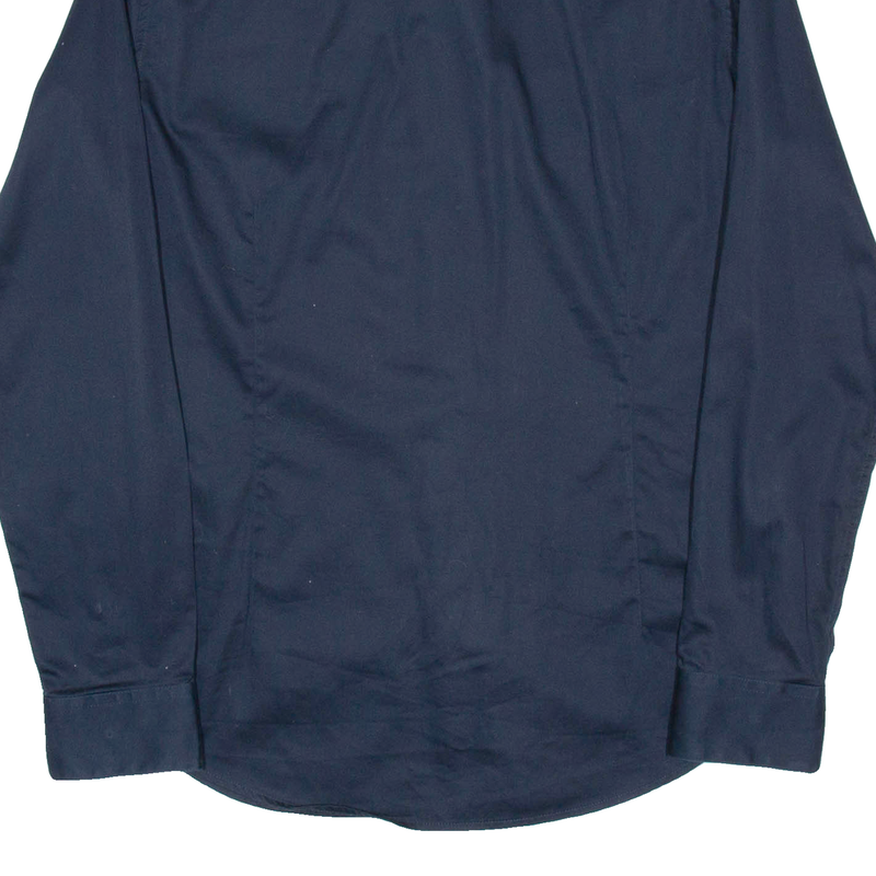 ARMANI EXCHANGE Mens Plain Shirt Blue Long Sleeve M