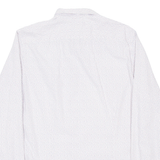 MICHAEL KORS Slim Fit Mens Shirt White Spotted Long Sleeve L