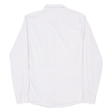MICHAEL KORS Slim Fit Mens Shirt White Spotted Long Sleeve L