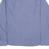 TOMMY HILFIGER Mens Shirt Blue Plaid Long Sleeve L