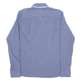 TOMMY HILFIGER Mens Shirt Blue Plaid Long Sleeve L