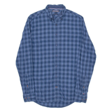 TOMMY HILFIGER Mens Shirt Blue Check Long Sleeve S