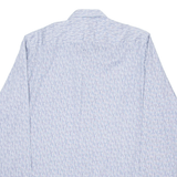 TED BAKER Mens Shirt Blue Geometric Long Sleeve L