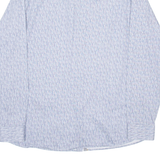 TED BAKER Mens Shirt Blue Geometric Long Sleeve L