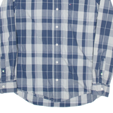 TOMMY HILFIGER Custom Fit Mens Shirt Blue Plaid Long Sleeve L