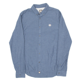 PRETTY GREEN Slim Fit Mens Shirt Blue Long Sleeve M