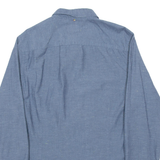 PRETTY GREEN Slim Fit Mens Shirt Blue Long Sleeve M