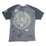 AMERICAN CUSTOMS Mens T-Shirt Grey USA XL