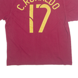 NIKE Portugal FC C.Ronaldo Mens Football Shirt T-Shirt Maroon XL